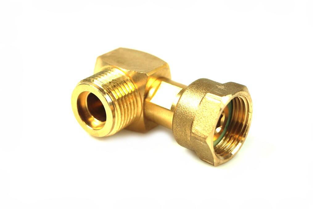 Vinkelstykke 90° M20x1,5 for gassregulator fra DREHMEISTER front