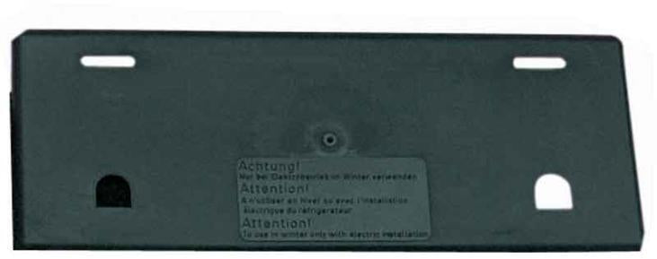 Vinterdeksel for ventilasjonsgitter 36,5x14 cm svart - MPK sett forfra