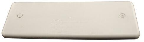 Nærbilde av vinterdeksel for ventilasjonsrist hvit 375x135mm FAWO