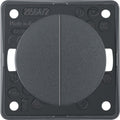 Vippebryter antrasitt 250V 16AX kompakt 55,5x55,5 mm - Berker forfra