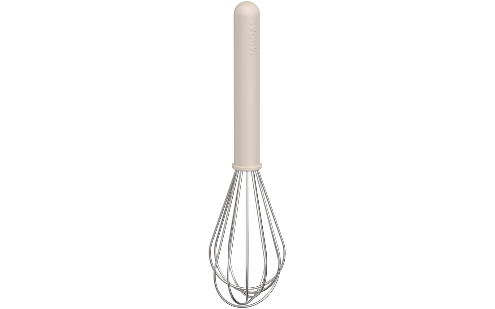 Nærbilde av vispen i rustfritt stål med ergonomisk grep 25 cm - Mepal