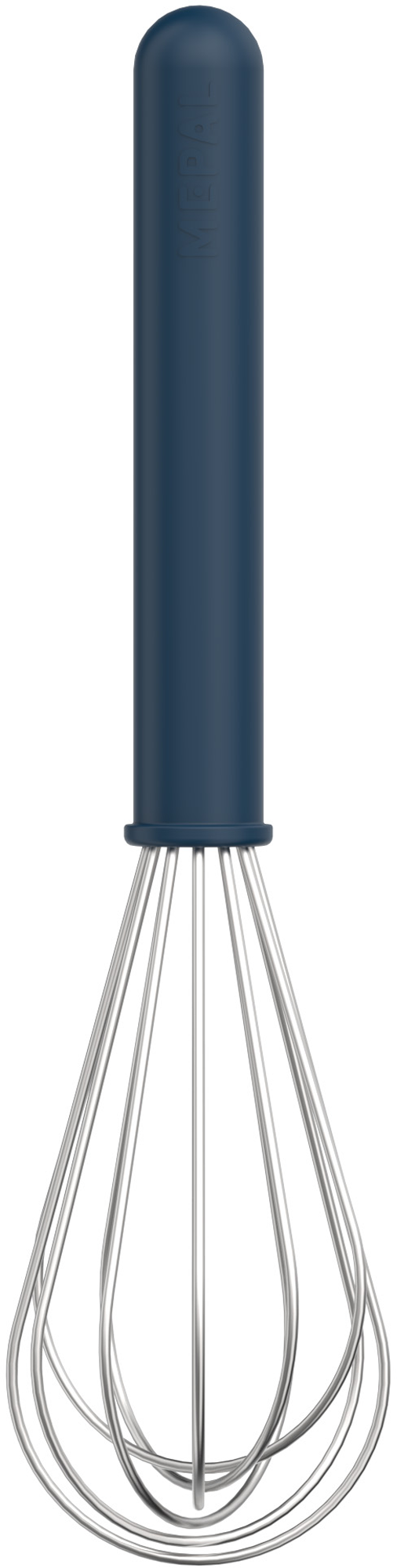 Visp i rustfritt stål med ergonomisk grep 25 cm navy - Mepal forfra