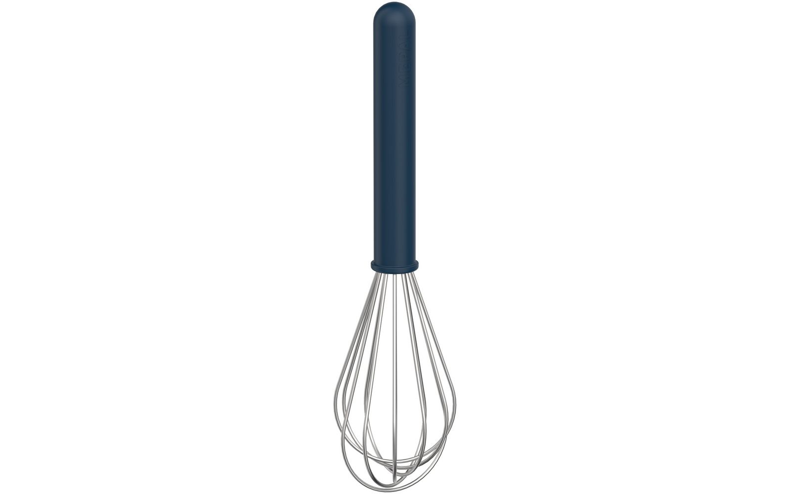 Visp i rustfritt stål med ergonomisk grep 25 cm navy - Mepal nærbilde av grep