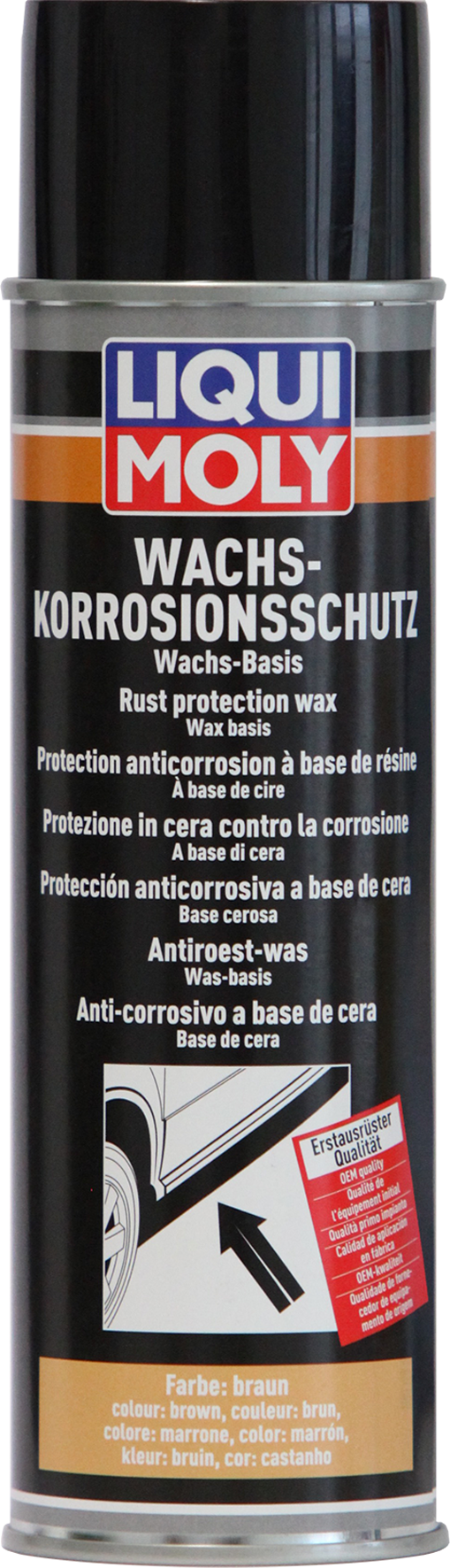Voksbasert understellsbeskyttelse spray brun 500 ml - Liqui Moly for bobil