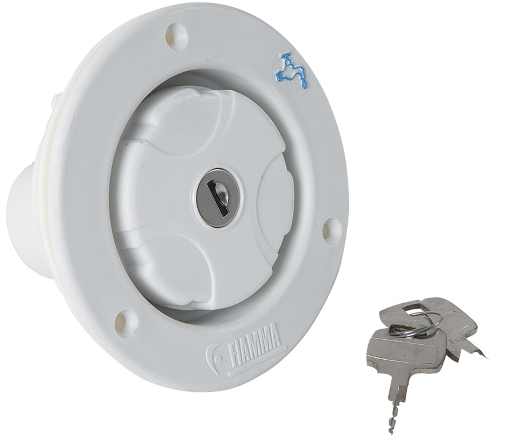 Water Cap lokk for vannpåfylling hvit til Roll-Tank - Fiamma forfra