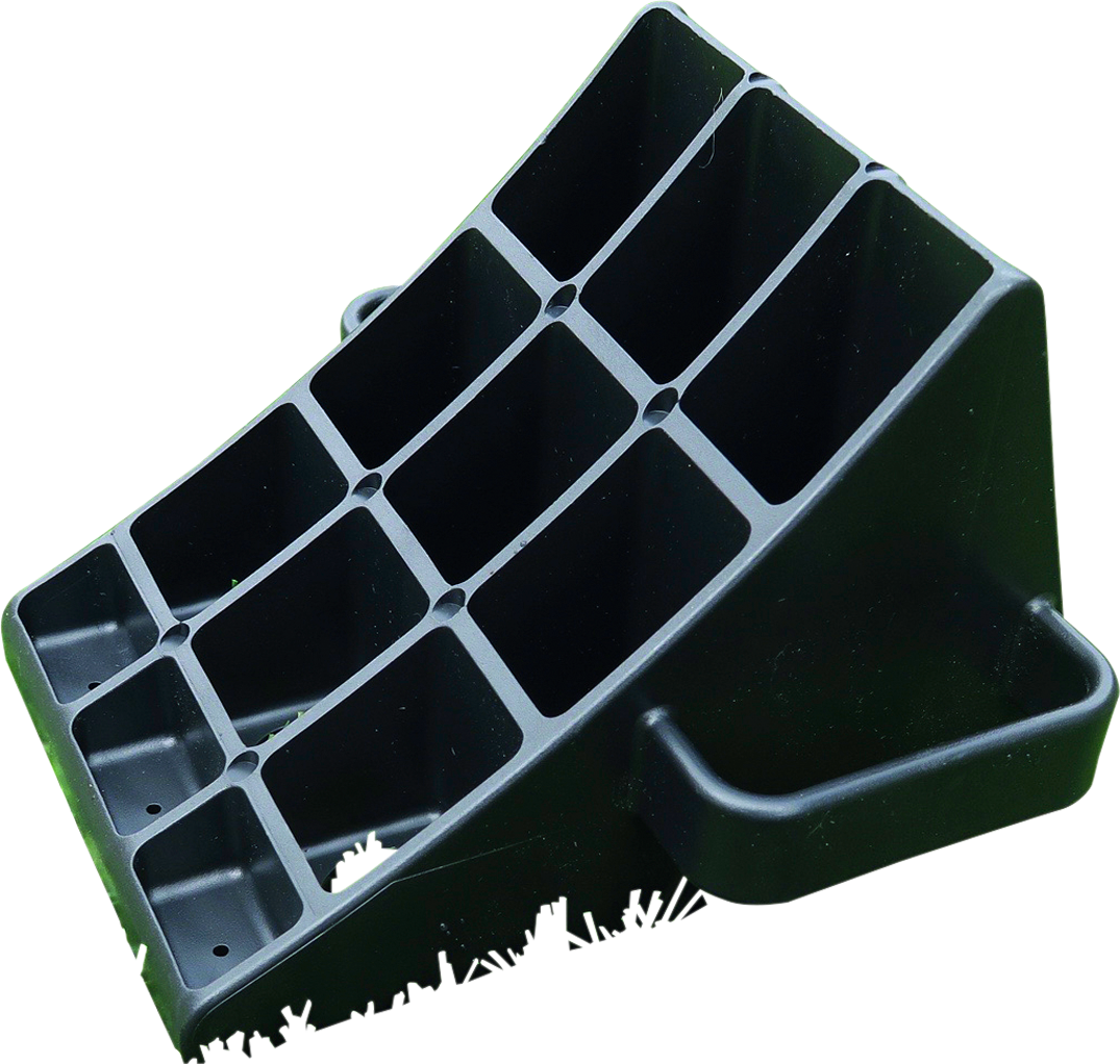 Wedge Chock underlegskiler med sidegrep universal - Milenco forfra