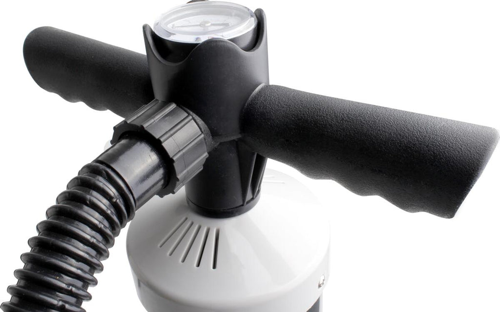 Whisper Alu luftpumpe med adaptersett bakside