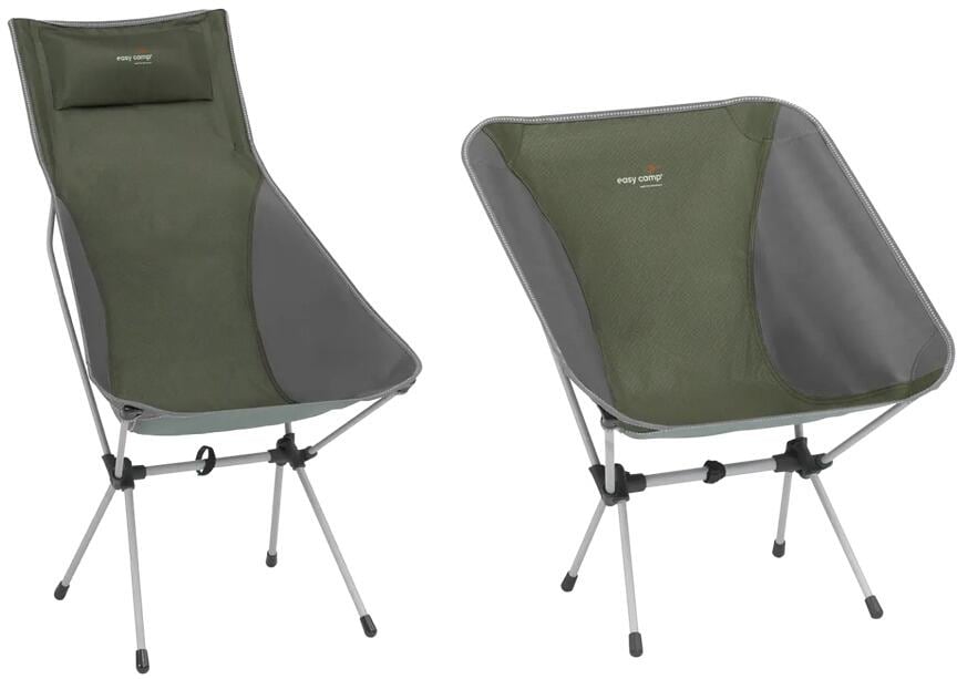 Willow Compact campingstol stålramme 120 kg lett sammenleggbar - Easy Camp forfra