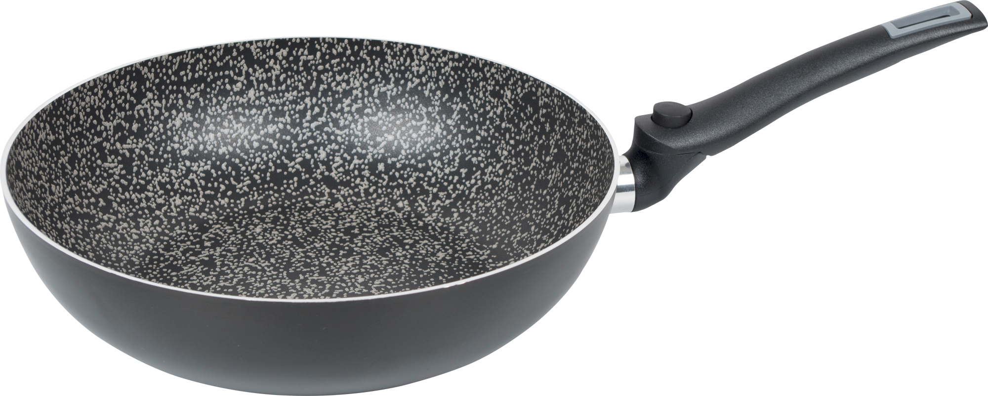 Wokpanne Turn 28 cm med sammenleggbart håndtak aluminium forfra