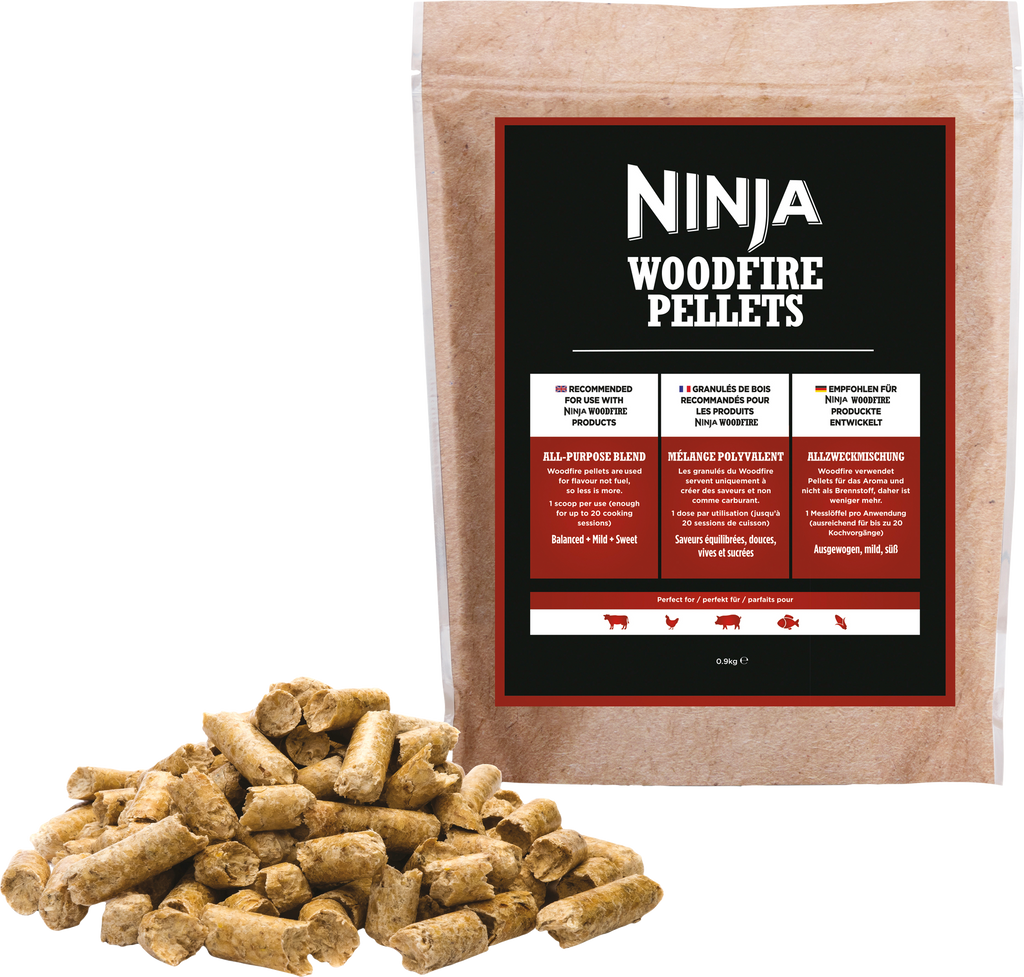 Woodfire røykpellets 900 g kraftig blanding - Ninja forfra