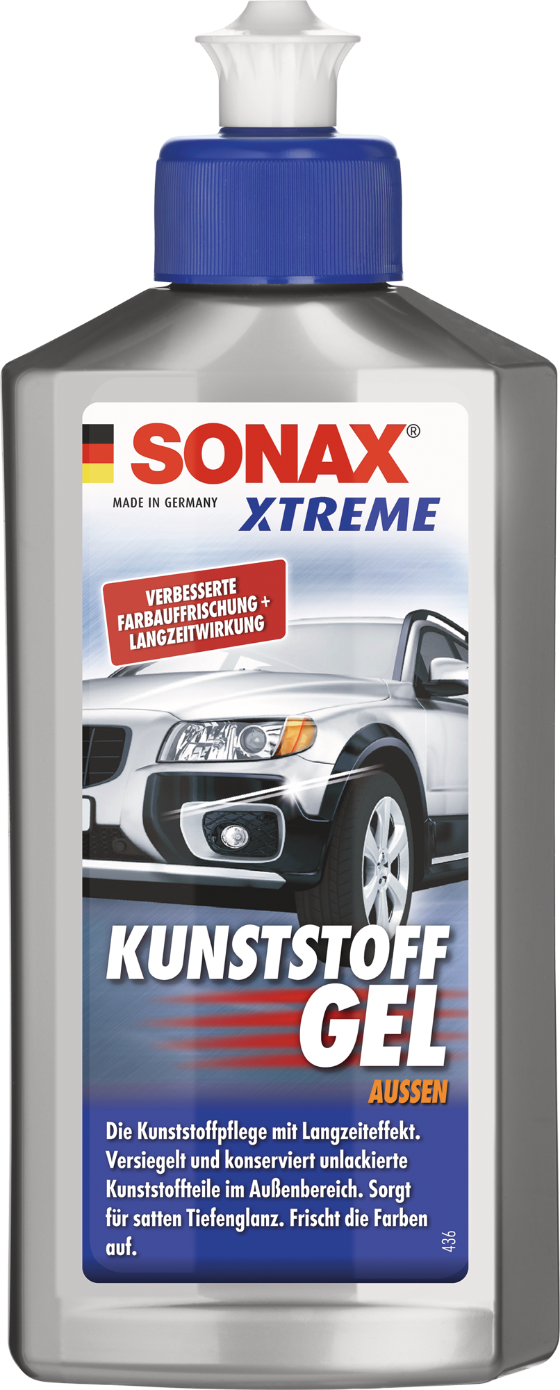 Xtreme plastgel for ulakkerte plastdeler utvendig 250 ml - Sonax på flaske
