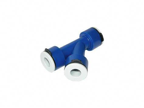 Y-kobling for Uniquick ferskvannssystem 12 mm sett forfra