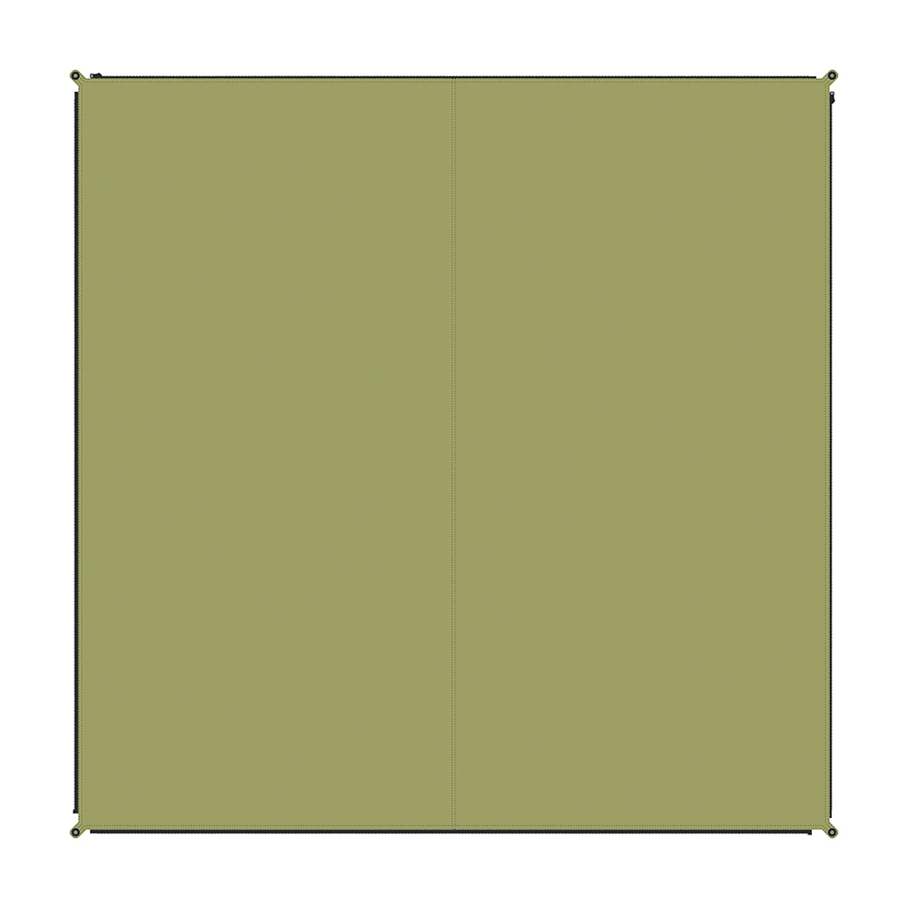 Zip Carpet sammenkoblbart teppe 250x250 cm Moose - Bent forfra