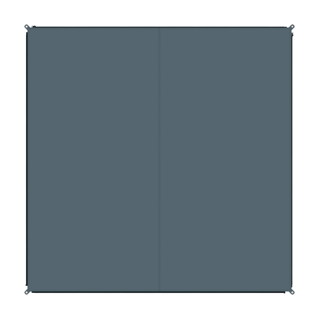 Zip Carpet sammenkoblbart teppe 250x250 cm steel grey forfra